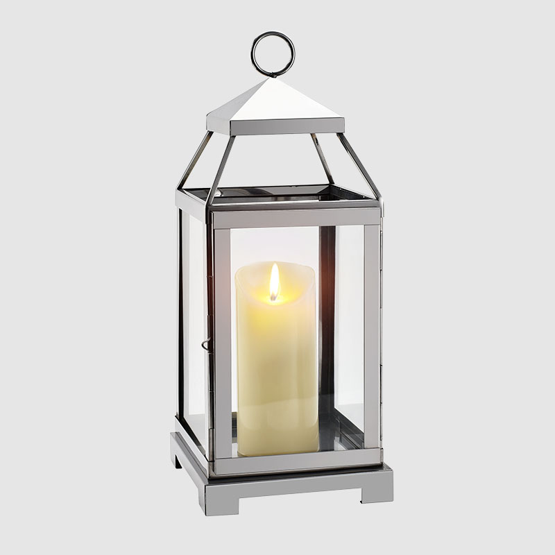 Outdoor Stainless Steel Lilin Lantern Kanthi Kaca