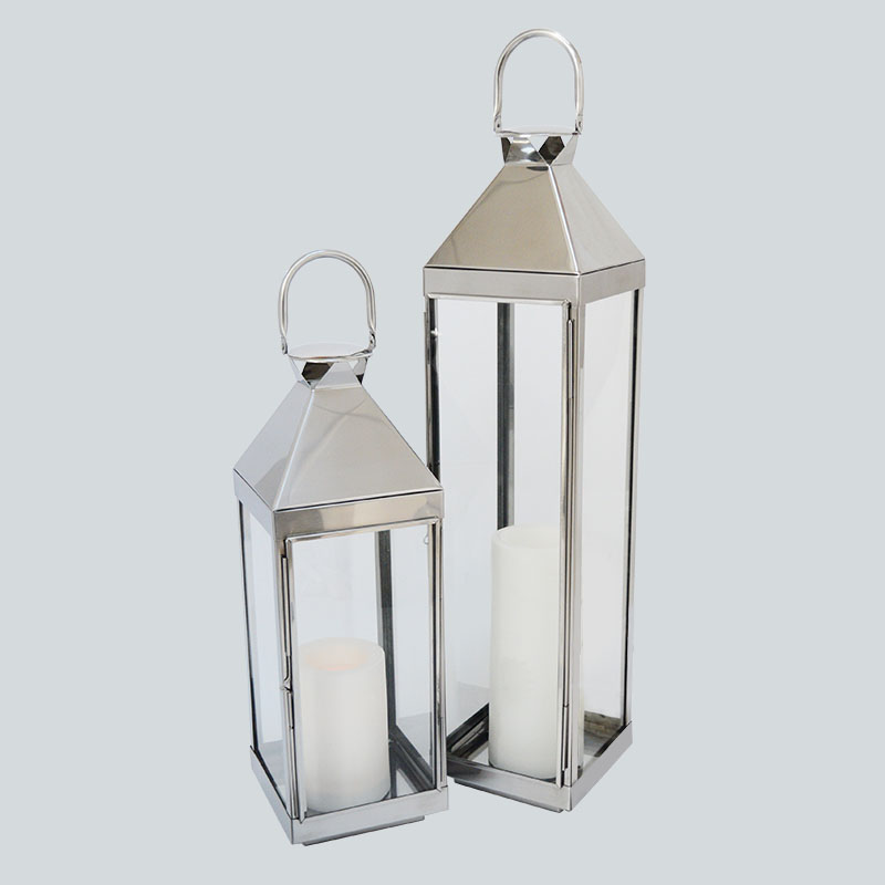 Stainless Steel Gedhe Outdoor Hanging Candle Lantern